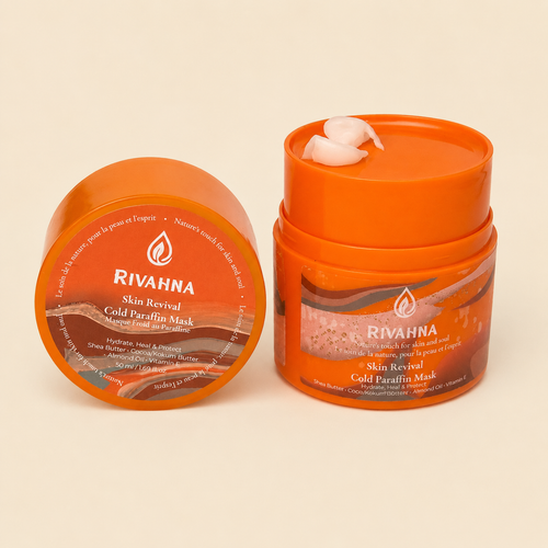 Rivahna Cold Paraffin Mask no-heat hydration treatment for dry hands, feet, heels, elbows and rough skin made in Canada