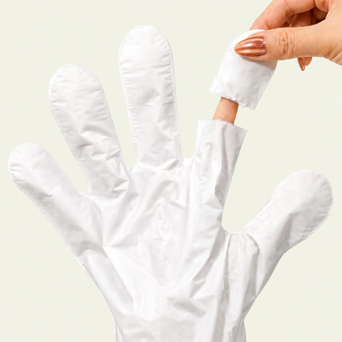 Rivahna Spa Gloves with removable fingertips designed for paraffin treatments, hand hydration, manicures, and home spa care.