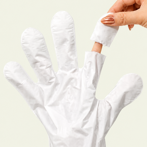 Rivahna Spa Gloves with removable fingertips designed for paraffin treatments, hand hydration, manicures, and home spa care.